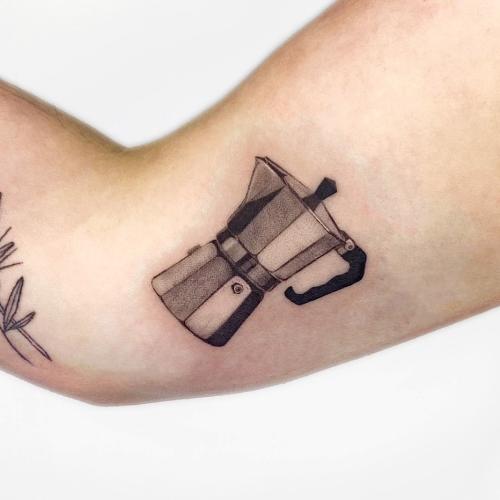 coffee pot tattoo for men