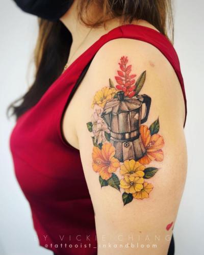 coffee pot tattoo