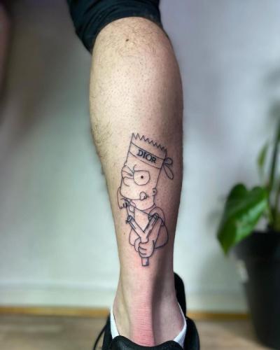 bart-simpson-tattoo-ideas-on-leg