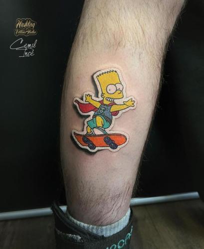 bart-simpson-tattoo-ideas-on-the-leg