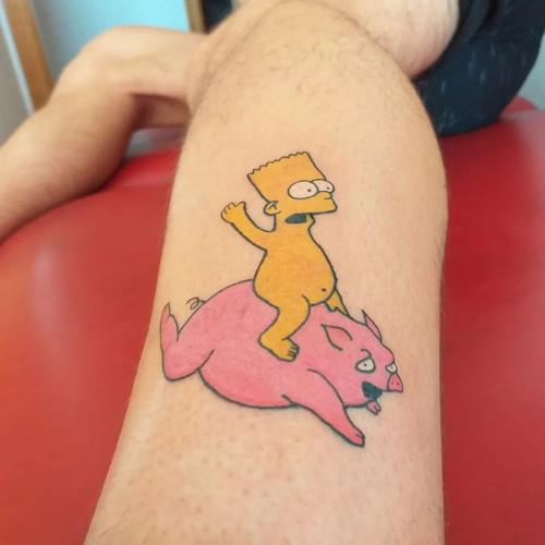 bart-simpson-tattoo-ideas-with-pig